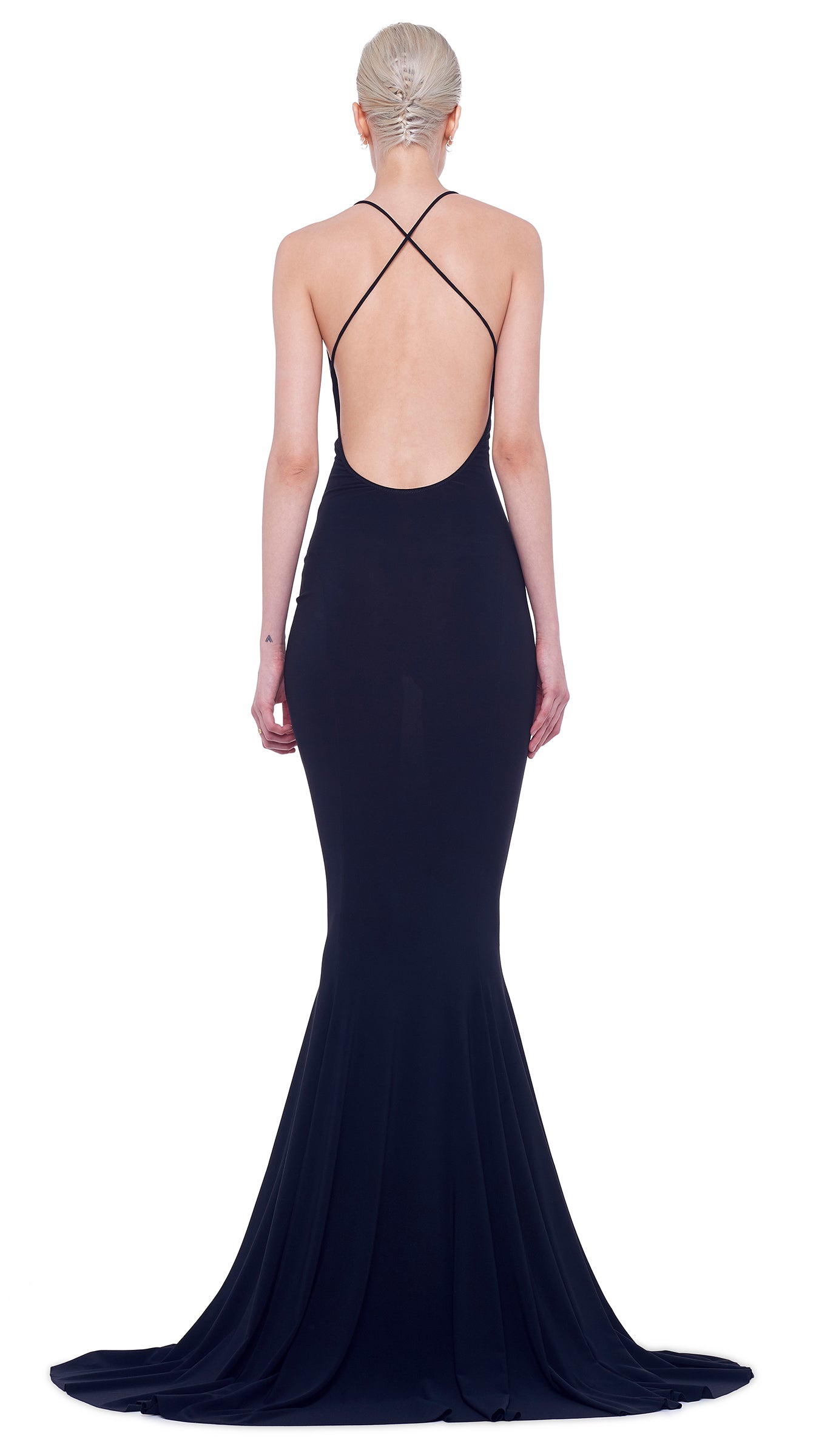 LOW BACK FISHTAIL GOWN – Norma Kamali